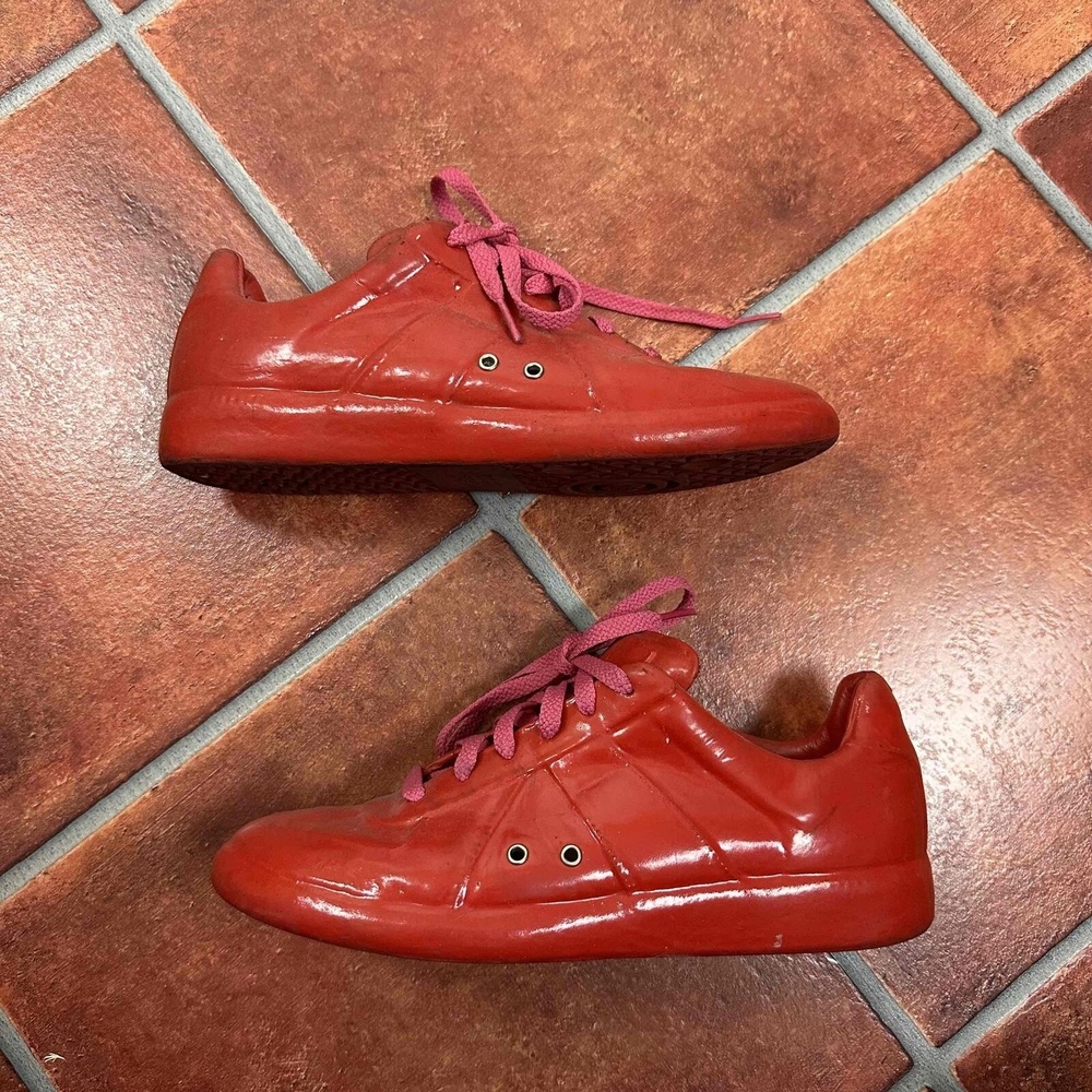 Maison Margiela Red Patent Leather Sneakers